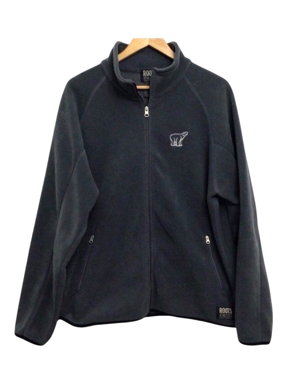 Vintage Roots Athletics Women’s Polar Fleece Full Zip Jacket Bear Logo Size Larg